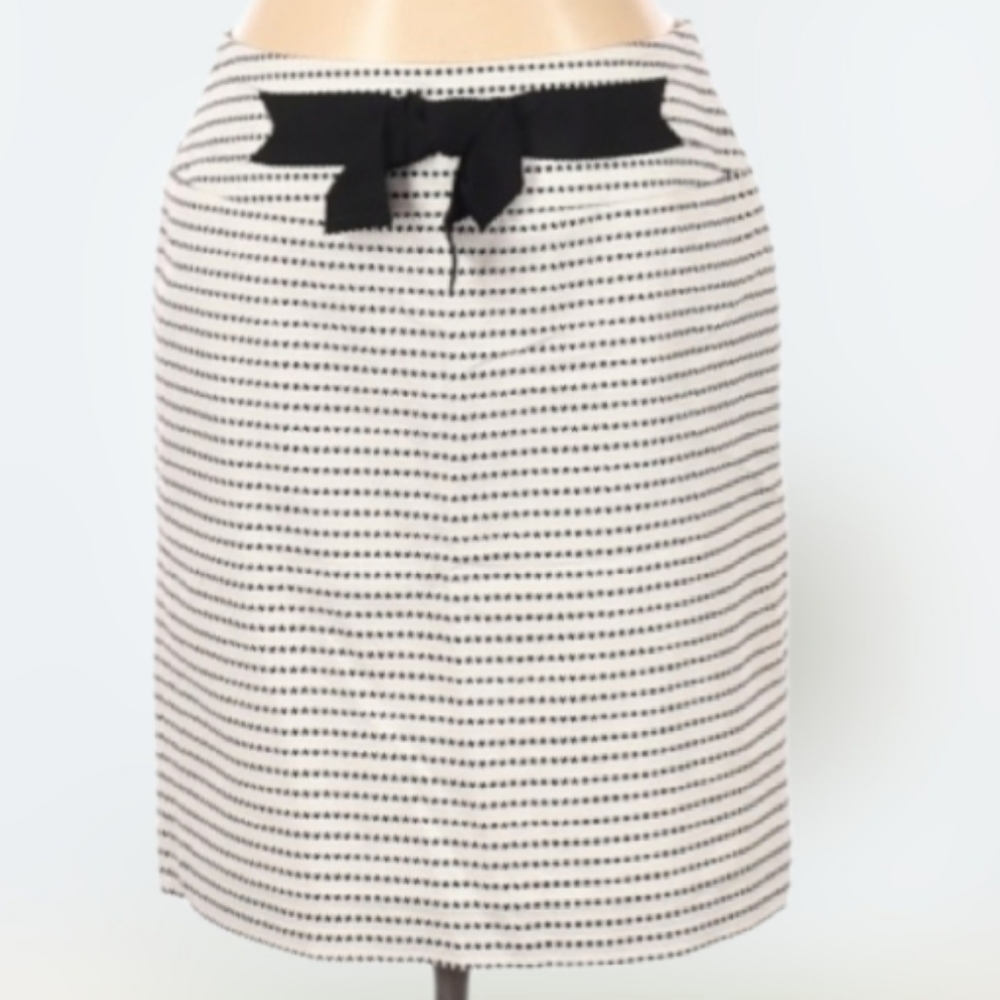 THE LIMITED ivory and black pencil skirt size 8